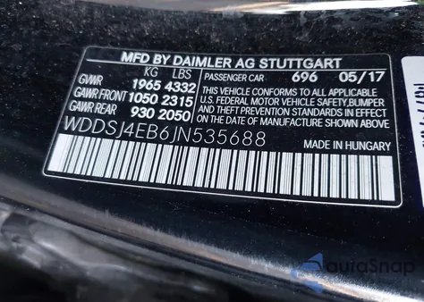 2018 Mercedes-Benz Cla 250 from USA, damaged, VIN WDDSJ4EB6JN535688